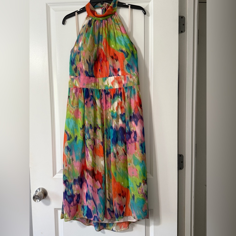 Eliza J Multicolor Halter Neck Dress